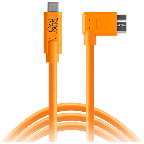 Dây Tether Tools - TetherPro USB C to 3.0 Micro B Right Angle - Màu Cam ( C-Micro B CONG )CUC33R15-ORG